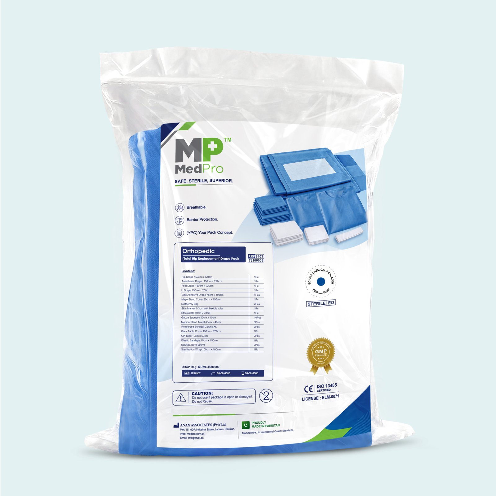 Total Hip Replacement Drape Pack