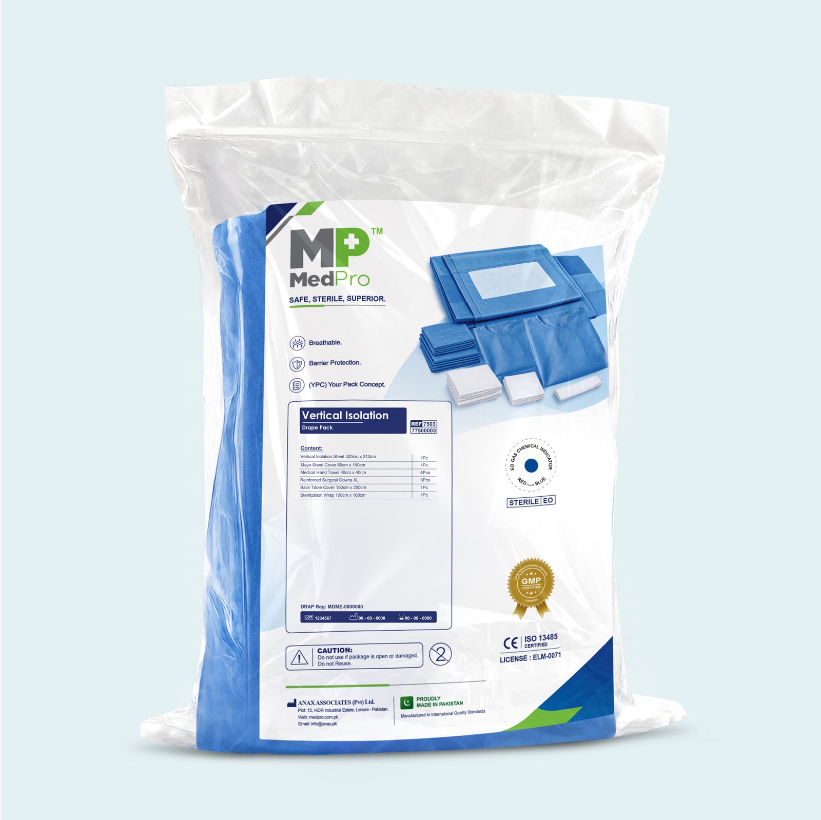 Vertical Isolation Drape Pack